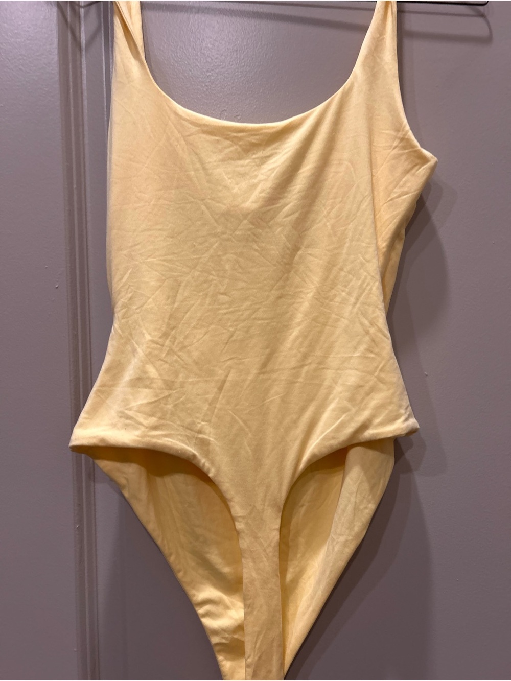 naked wardrobe Pale Yellow Scoop Neck Top - Picture 8 of 8